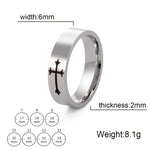 Load image into Gallery viewer, Skyrim Stainless Steel Cross Ring Men Women Christian Jesus Christ Couple Rings Jewelry Gift for Lover Wholesale
