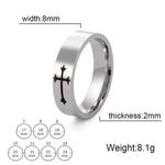 Load image into Gallery viewer, Skyrim Stainless Steel Cross Ring Men Women Christian Jesus Christ Couple Rings Jewelry Gift for Lover Wholesale
