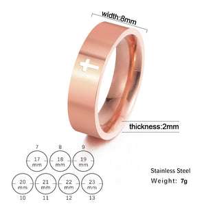 Skyrim Stainless Steel Cross Ring Men Women Christian Jesus Christ Couple Rings Jewelry Gift for Lover Wholesale