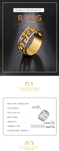 LIKGREAT Ancient Egypt Eye Of Horus Ring Stainless Steel Hollow Ra Udjat Finger Rings Accessories Ankh Cross For Women Men Gifts