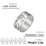 Load image into Gallery viewer, LIKGREAT Ancient Egypt Eye Of Horus Ring Stainless Steel Hollow Ra Udjat Finger Rings Accessories Ankh Cross For Women Men Gifts

