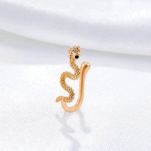 1Pcs Snake Nose Ring for Women Gold Color Silver Color Non Piercing Nariz Stainless Steel Nose Clip Fake Septum Piercing Jewelry